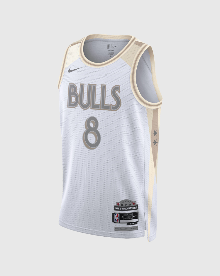 Canotta Chicago Bulls Zach Lavine Bianco Uomo